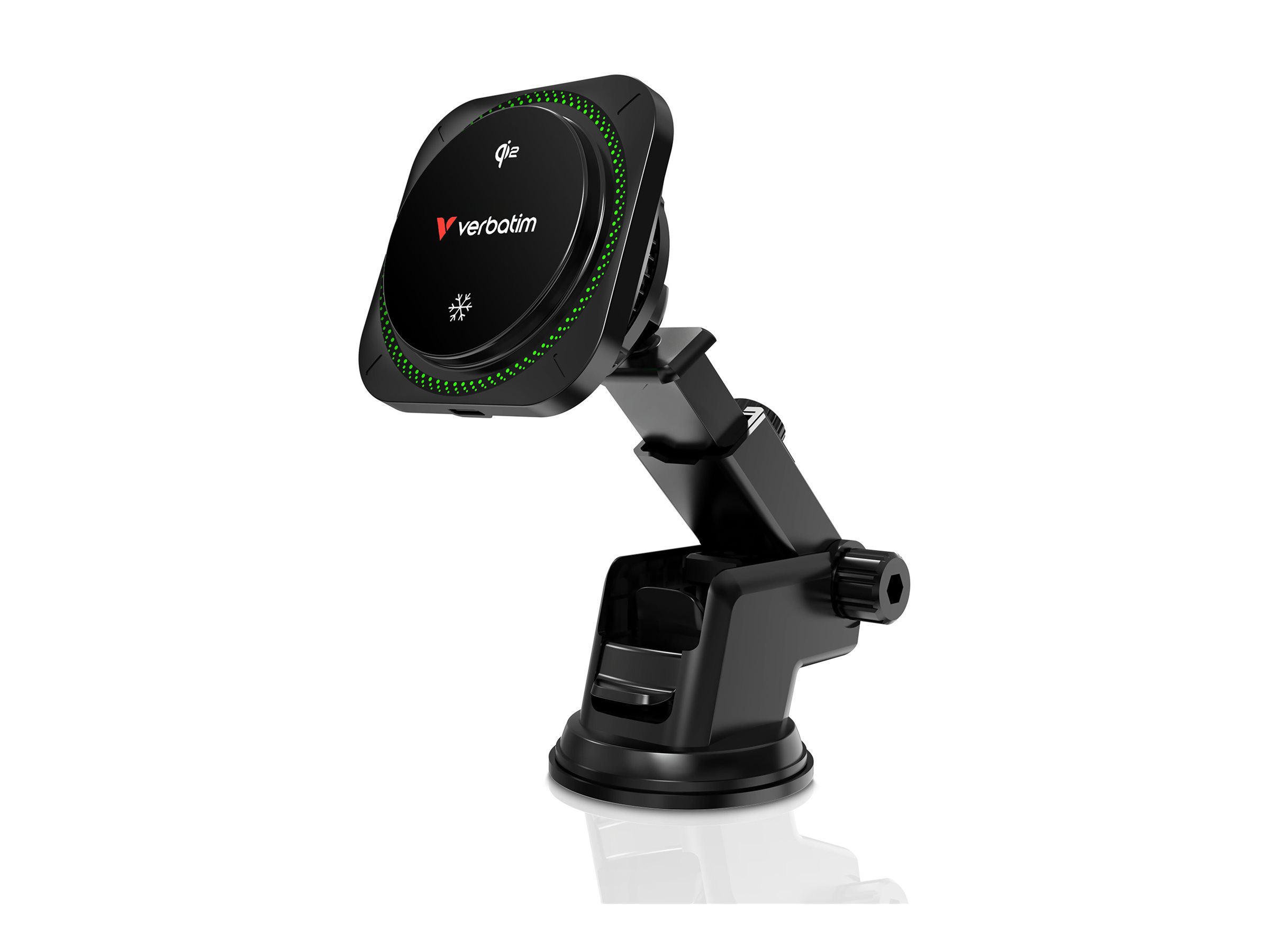 Verbatim Charge ´n´ Drive Qi2 Magnetic Wireless Car Charger RGB schwarz