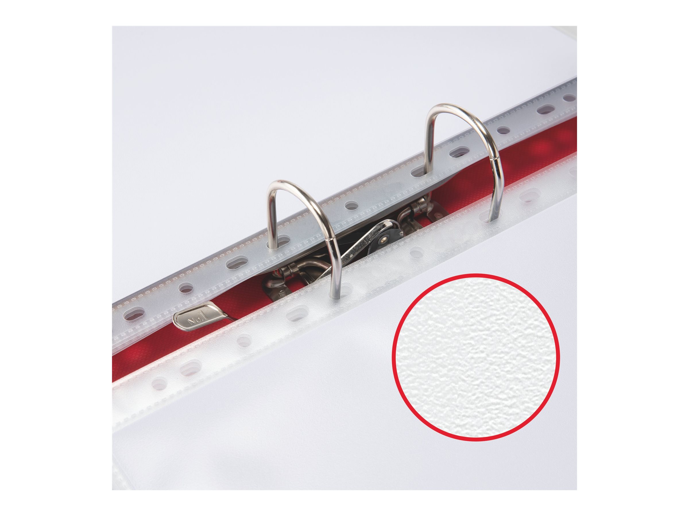 100 Esselte Prospekthuellen DIN A4 transparent genarbt 0,07 mm