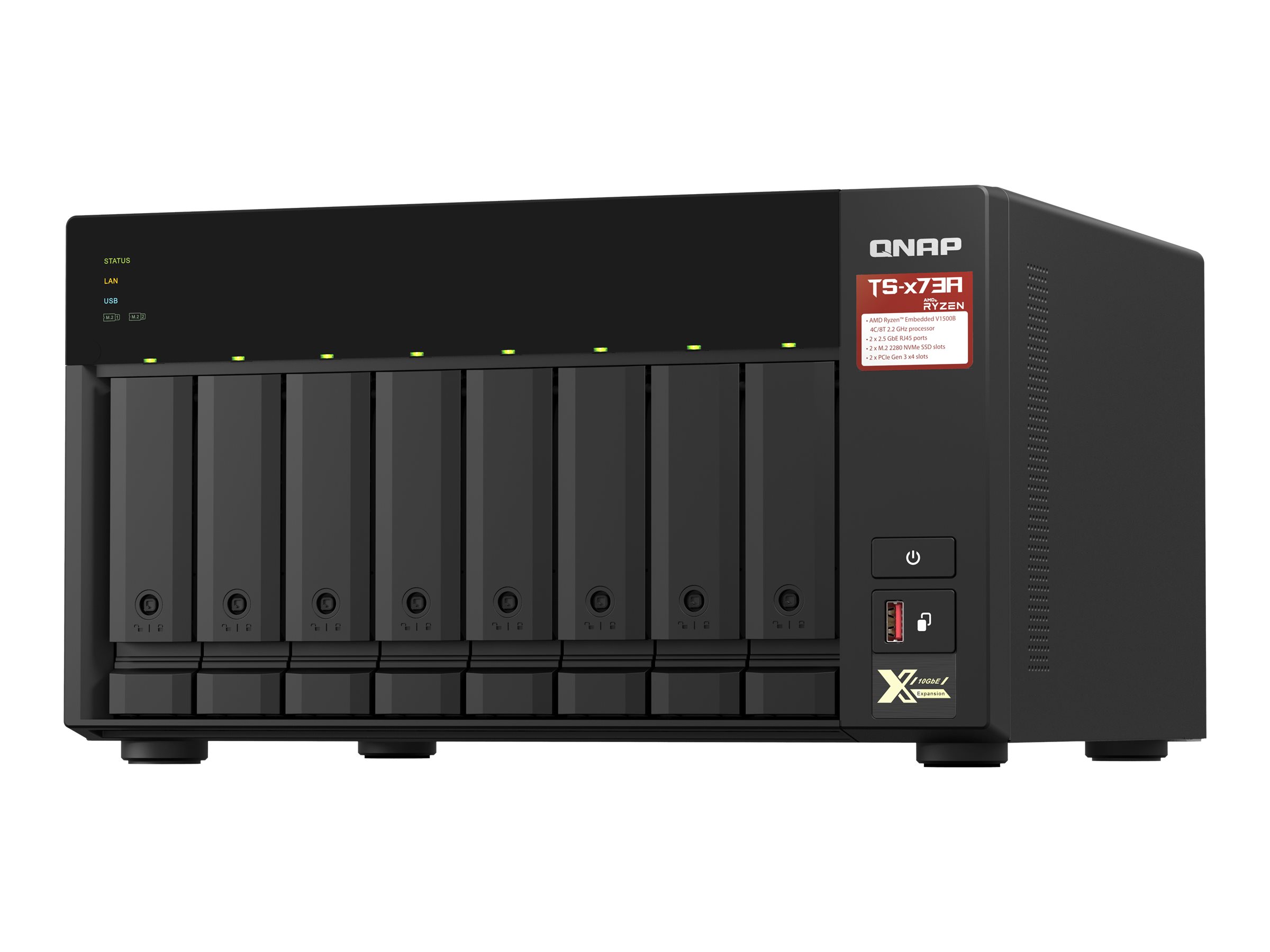 8Bay Qnap TS873A8G 8 Bay NAS Enclosure Storage Server NAS