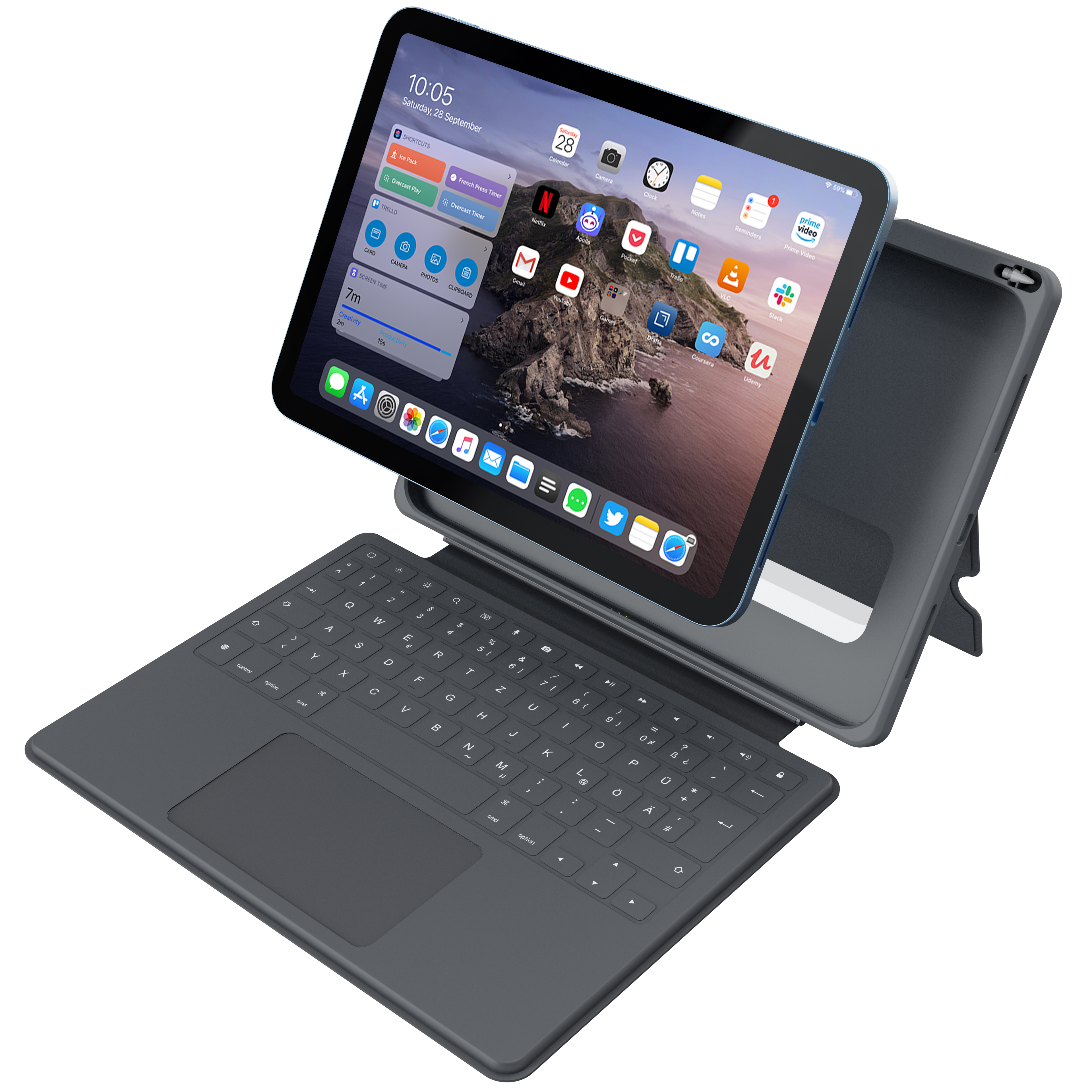 DEQSTER Smart Rugged Touch PLUS Tablet‑Tastatur 10,9 Zoll schwarz