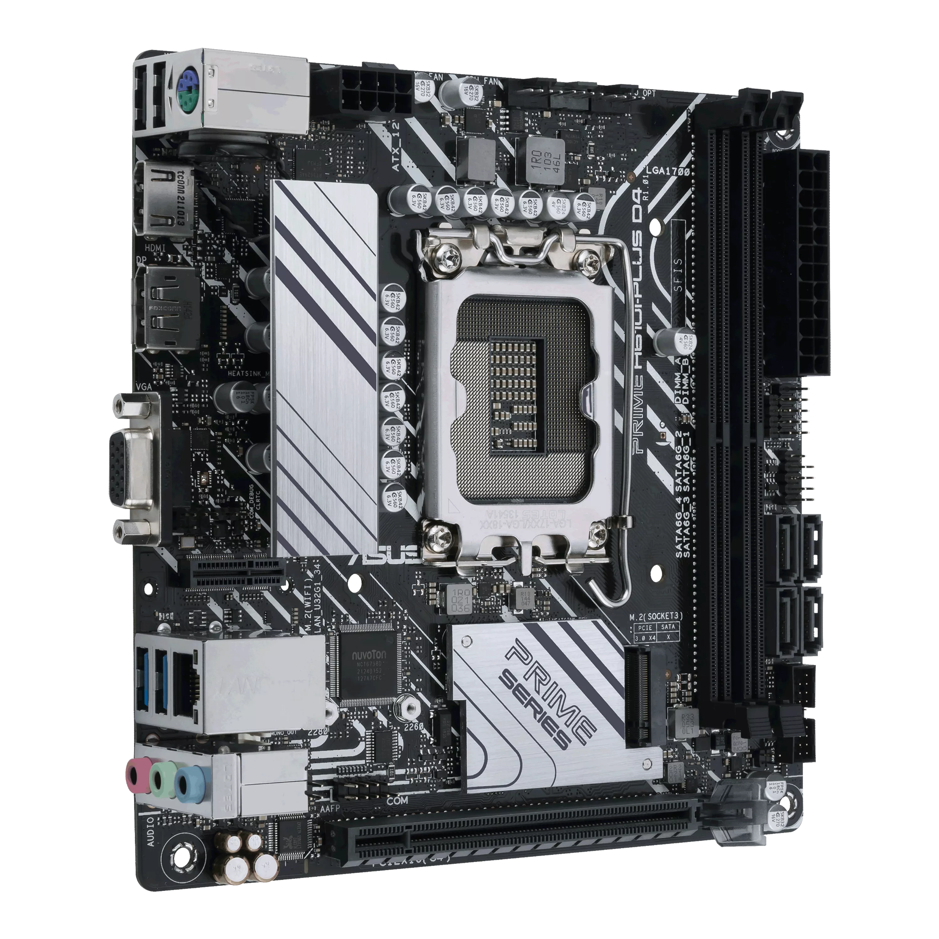 ASUS PRIME H610IPLUS D4CSM Intel H610 LGA 1700 2DDR4 1xPCIe 4030 x16 1xM2 4xSATA 6Gbs 4xUSB 32 Mini ITX MB
