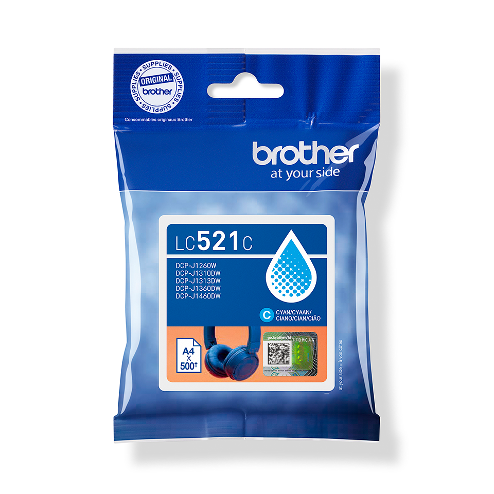 LC521C BROTHER DCP Tinte cyan 500Seiten