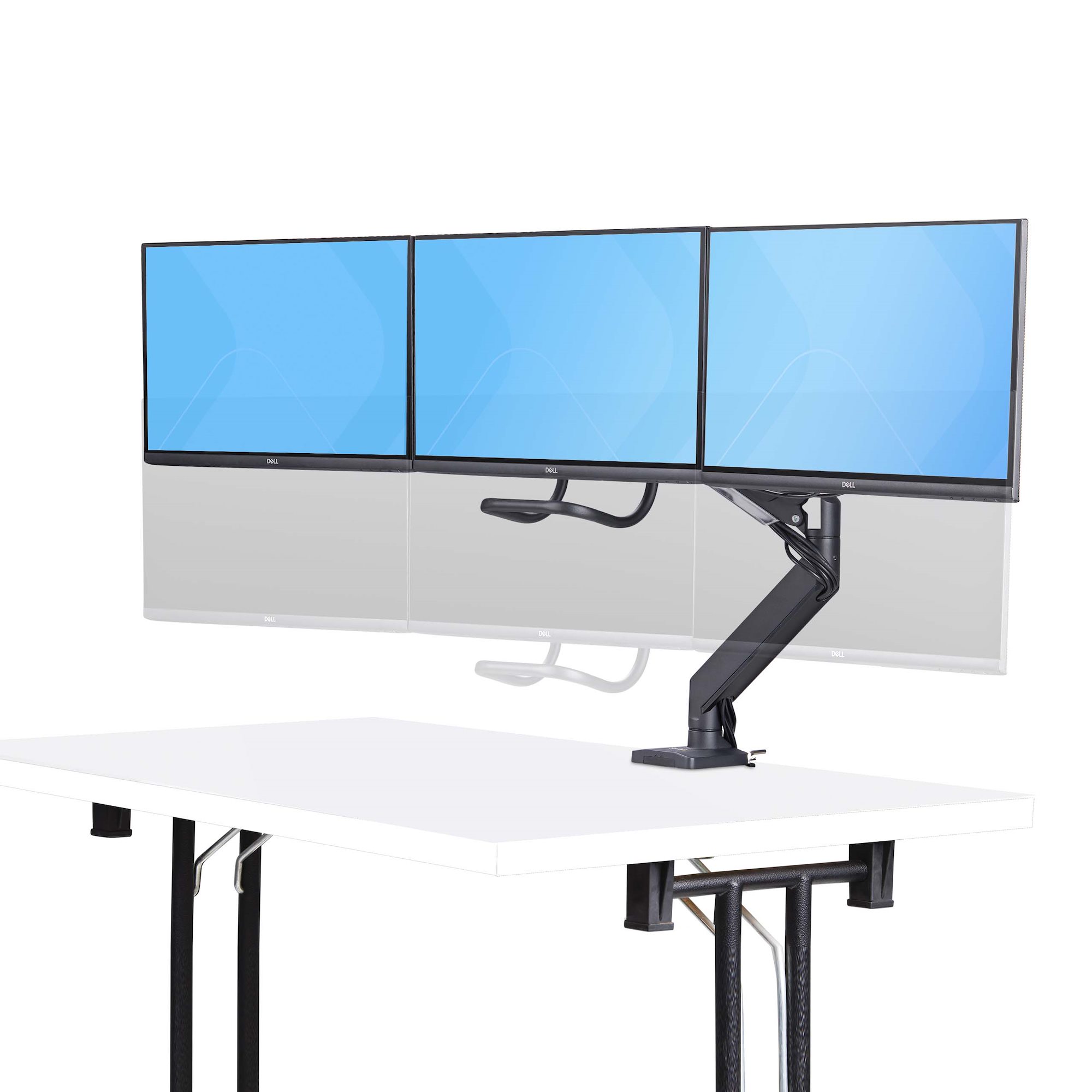 STARTECH.COM Monitortischhalterung fur 3monitore 68,58cm 27Zoll VESA 75/100 monitorhalterung Höhenanpassbare Bildschirmhalterung