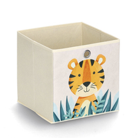 Zeller Spielzeugbox Tiger 28 x 28 cm Beige
