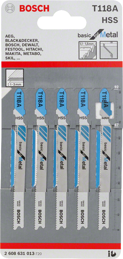 Bosch Basic for Metal T 118 A Stichsägeblatt