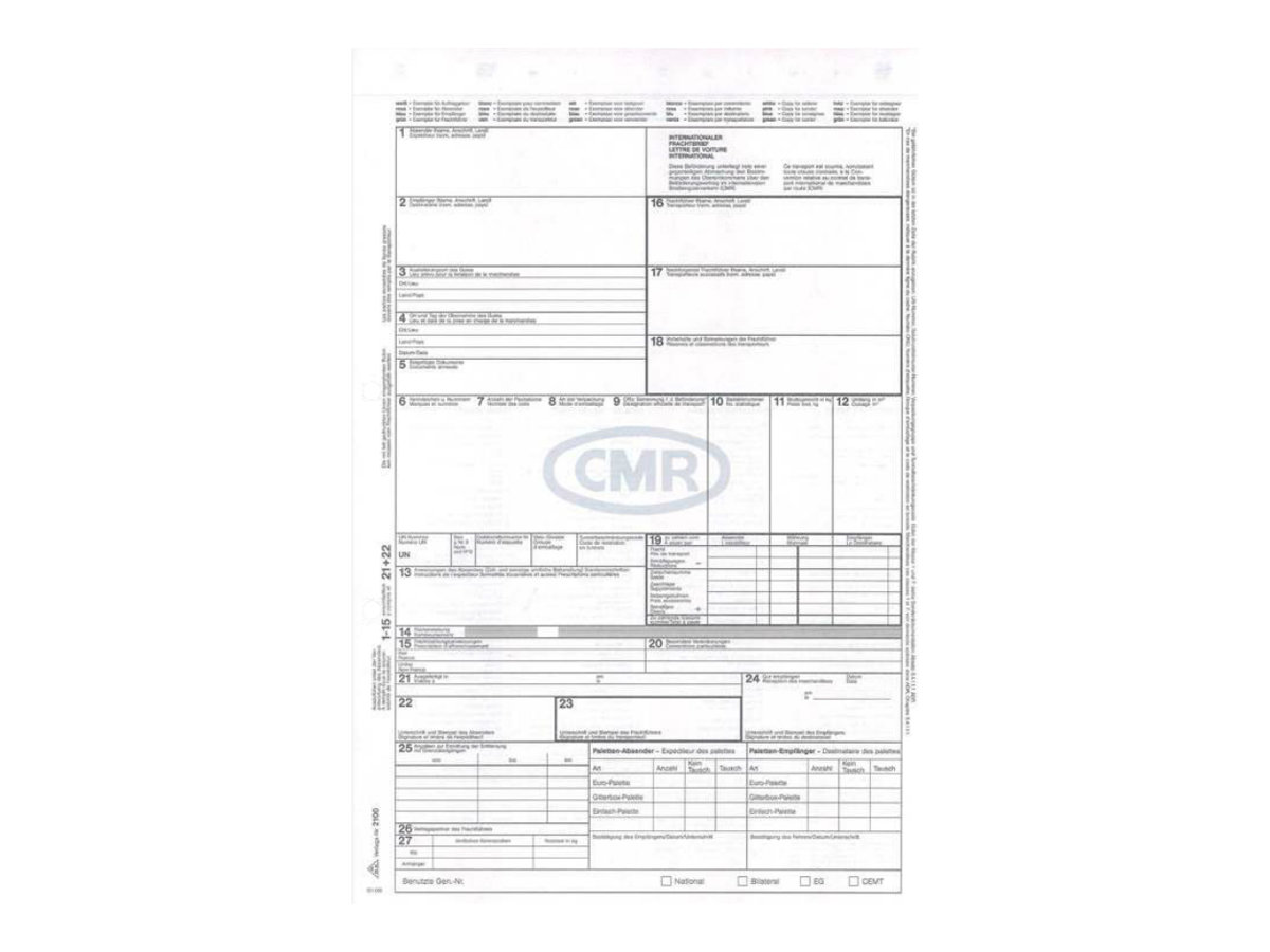 RNK Frachtbrief 50 Blatt A4 4‑teilig