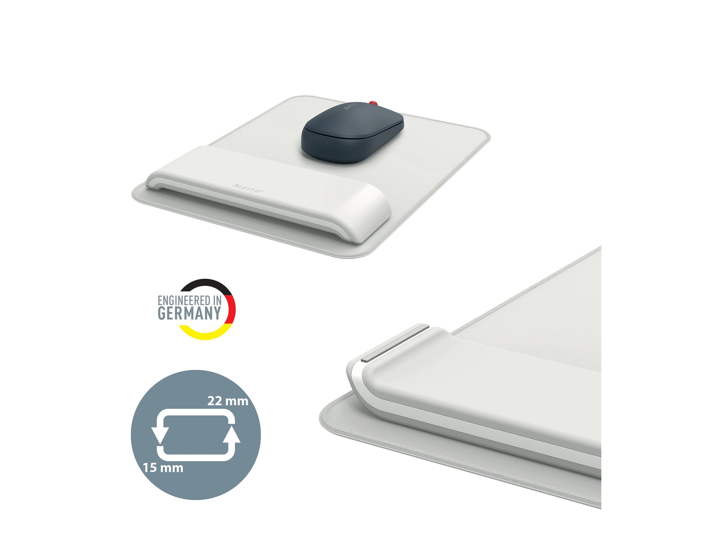LEITZ Mousepad mit Handgelenkauflage Ergo hellgrau