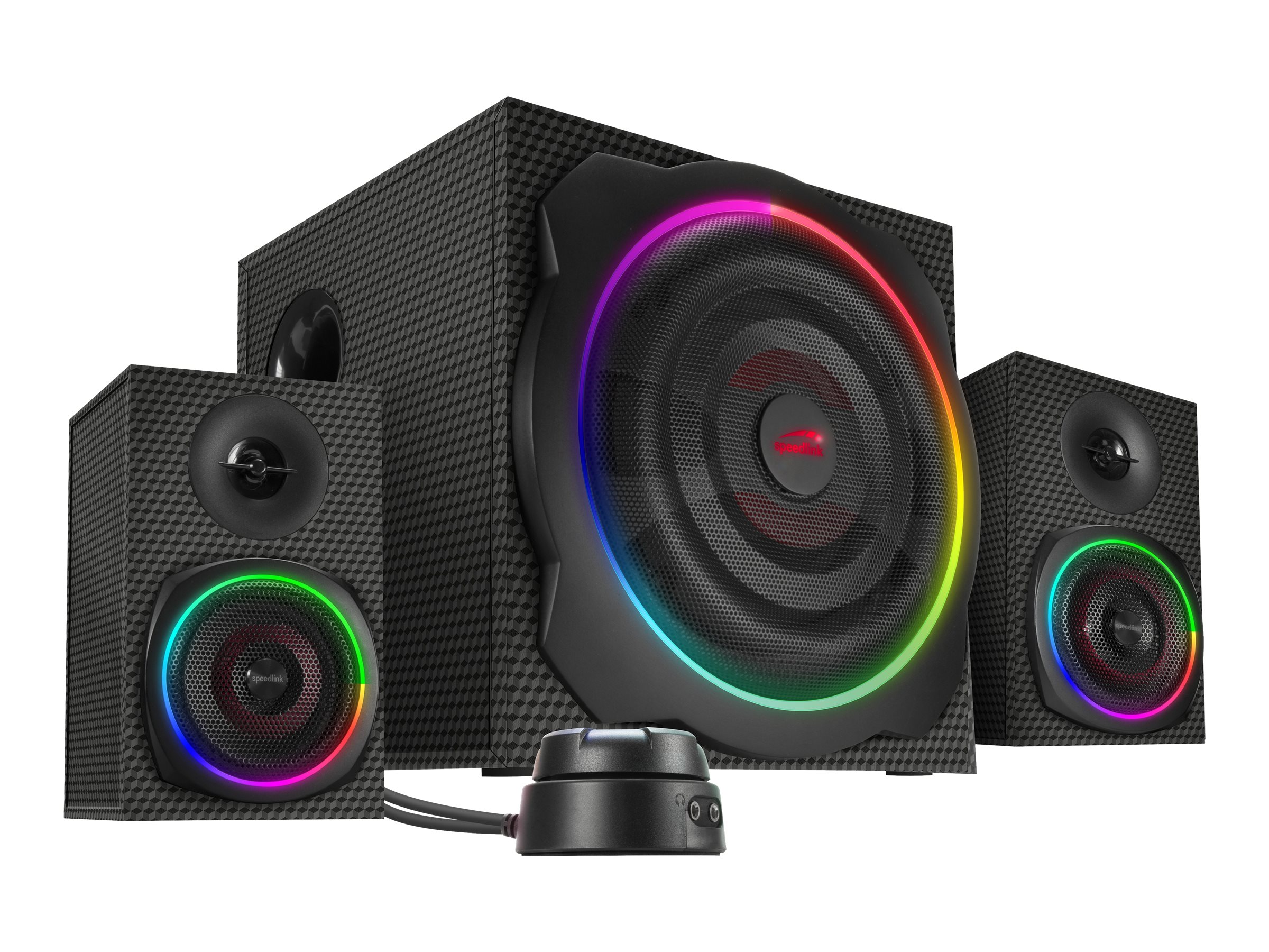 Speedlink Lautsprecher GRAVITY CARBON RGB 21 System sw retail