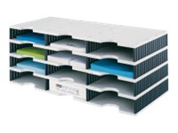 styro Sortierstation Styrodoc grau/blau mit 12 Faecher styro Sortierstation Styrodoc grau/blau mit 12 Faecher