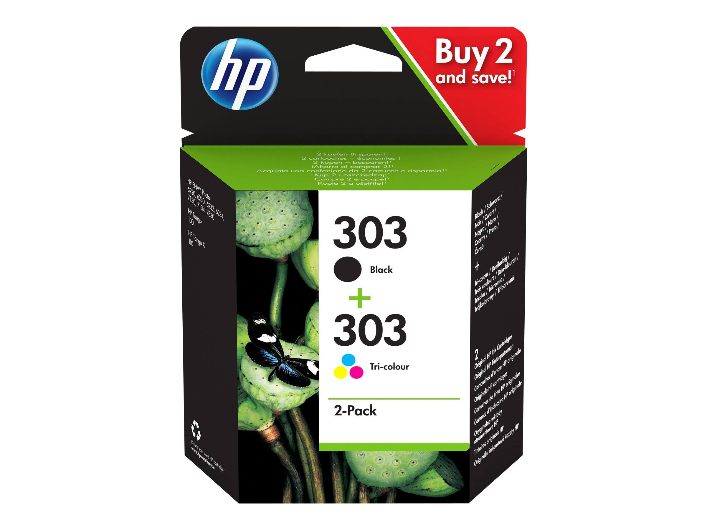 HP 303 (3YM92AE) schwarz, color Druckerpatronen, 2er-Set HP 303 (3YM92AE) schwarz, color Druckerpatronen, 2er-Set