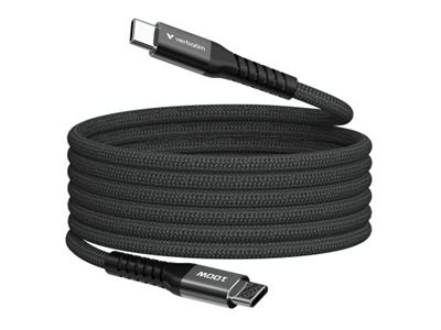 Verbatim Sync & Charge USB-C auf USB-C 100W Magnetisches Kabel - 120cm Schwarz