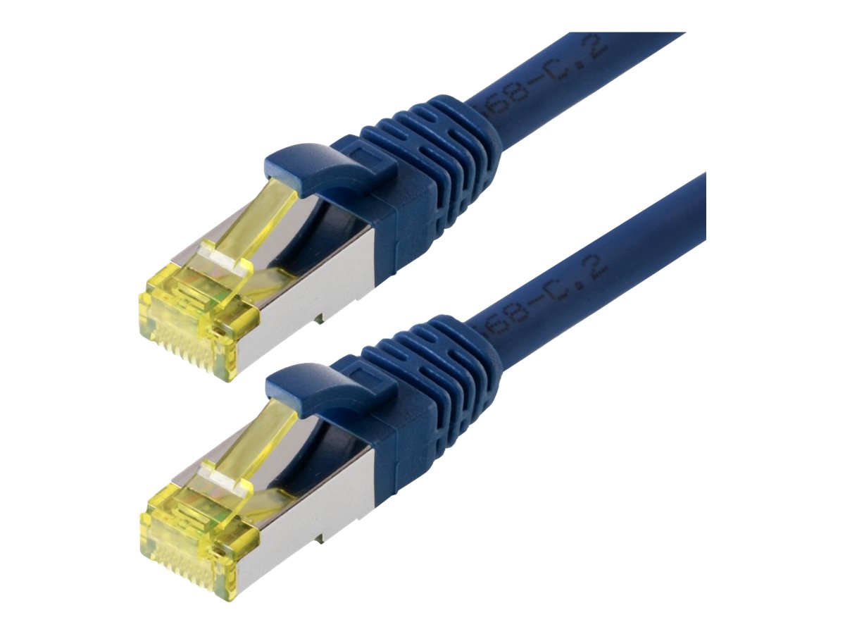 helos Patchkabel Cat 6a SFTP RJ45 blau 15m AWG267 LSZH GHMT
