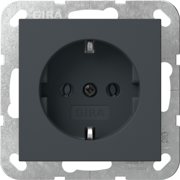 Gira Steckdose SCHUKO 418828 System 55 anthra