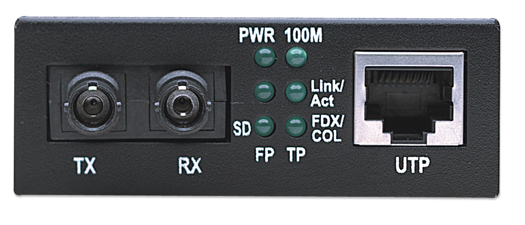 INTELLINET Fast Ethernet Medienkonverter 10100BaseTX auf 100BaseFX ST Multimode 2 km