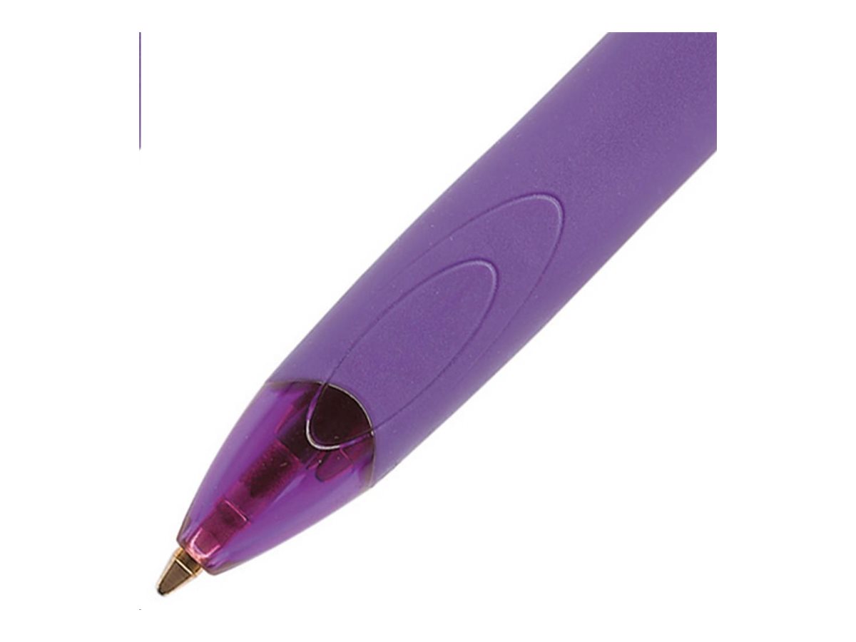 BIC 4-Farben-Kugelschreiber 4 Colours GRIP Fashion lila/weiÃ, Schreibfarbe: hellgrÃ¼n, rosa, violett, tÃ¼rkis, 1 St.