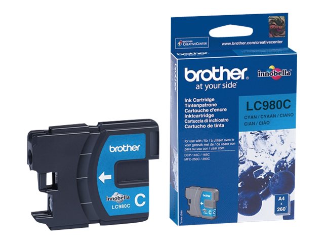 LC980C BROTHER DCP Tinte cyan 260Seiten LC980C BROTHER DCP Tinte cyan 260Seiten