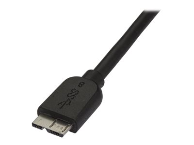 StarTech.com 3m schlankes SuperSpeed USB 3.0 A auf Micro B Kabel - St/St - USB 3.0 Anschlusskabel - Schwarz - USB-Kabel - 3 m