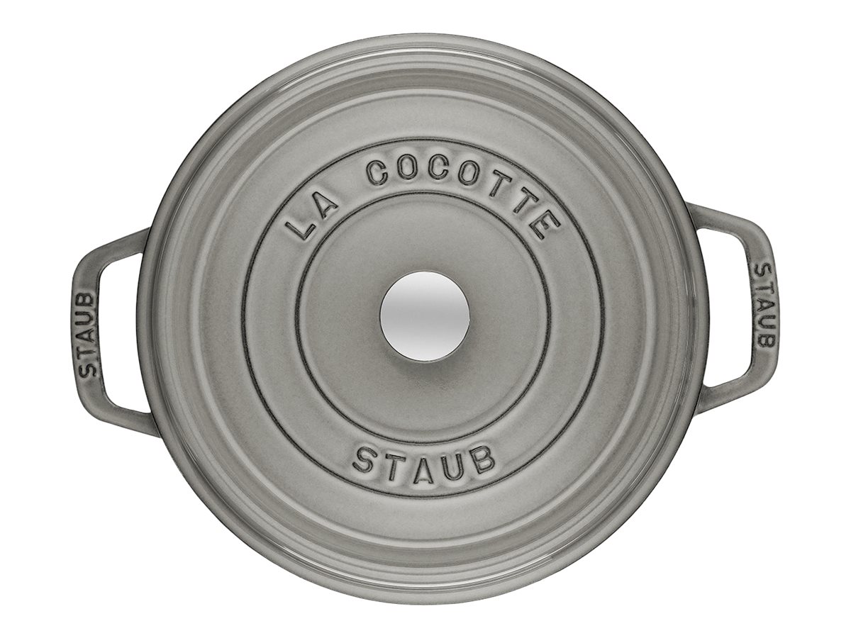 Staub 40509-304-0 Gusseisen Braeter/Cocotte Rund 20 cm 2,24 L Graphitgrau