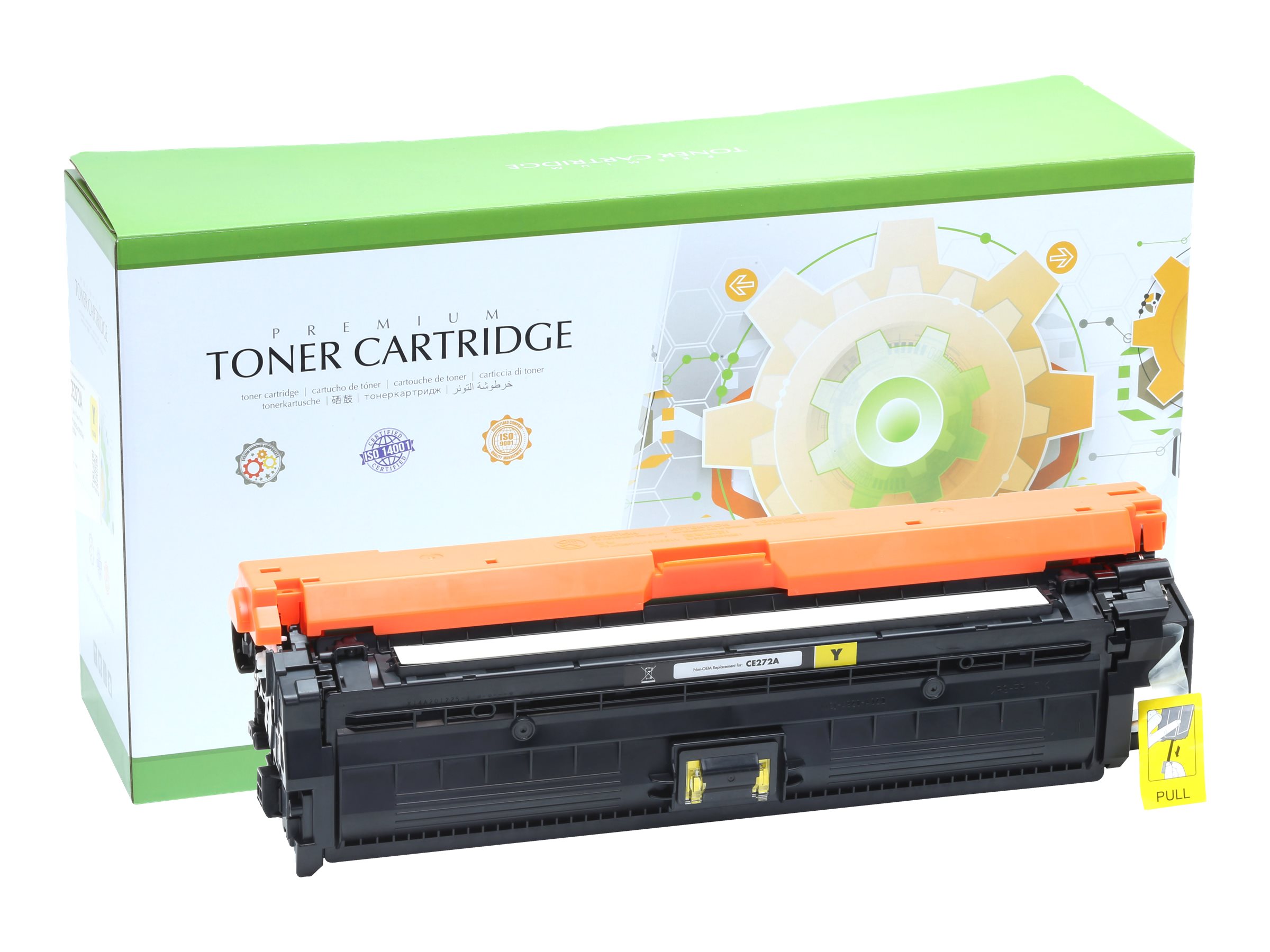 STATIC Toner cartridge compatible with HP CE272A/CE342A/CE742A yellow remanufactured 7.500 pages STATIC Toner cartridge compatible with HP CE272A/CE342A/CE742A yellow remanufactured 7.500 pages
