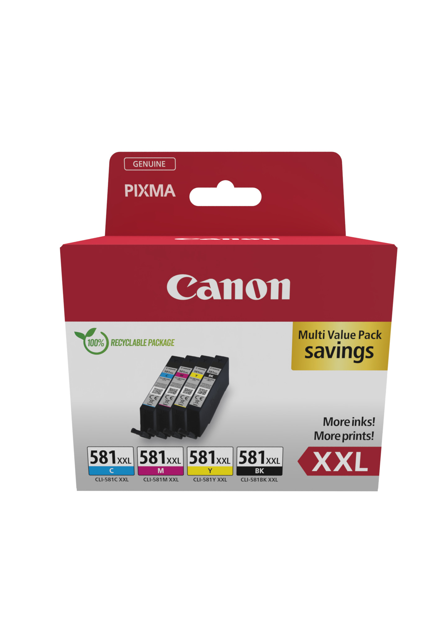 Canon CLI581XXL BKCMY schwarz, cyan, magenta, gelb Druckerpatronen, 4erSet
