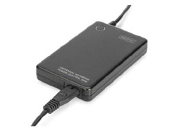 DIGITUS Notebook Netzteil Slim mit LED 90W out 15/16/18/18.5/19/19.5/20VoltDC Inkl.11 Stecker-Adapter +USB Lade Buchse