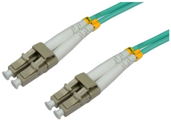 EFB LWL Kabel Duplex Jumper LC-LC 50/125 OM3 15 Meter LSZH Halogenfrei aqua 2.0mm geprueft mit Messprotokoll