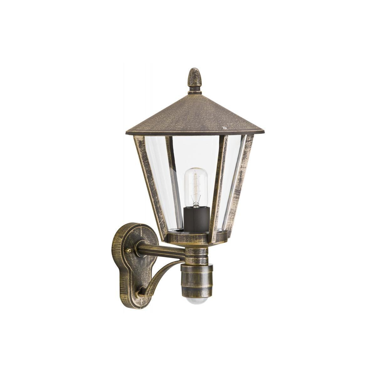 Albert Leuchten Wandleuchte LB25 braunmessing E27 m Bewegungsmelder