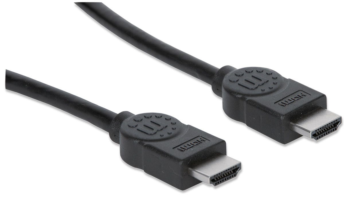 MANHATTAN High Speed HDMI-Kabel ARC 3D 4K30Hz HDMI-Stecker auf HDMI-Stecker geschirmt schwarz 3m