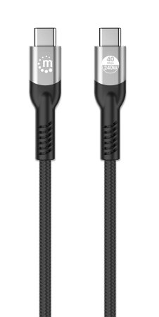 MANHATTAN USB4 Thunderbolt 4 Typ C 40 Gbits 8K Video und 240 W EPR Ladekabel PD 31 1 m USB4 Gen 3x2 4K60Hz DualDisplay