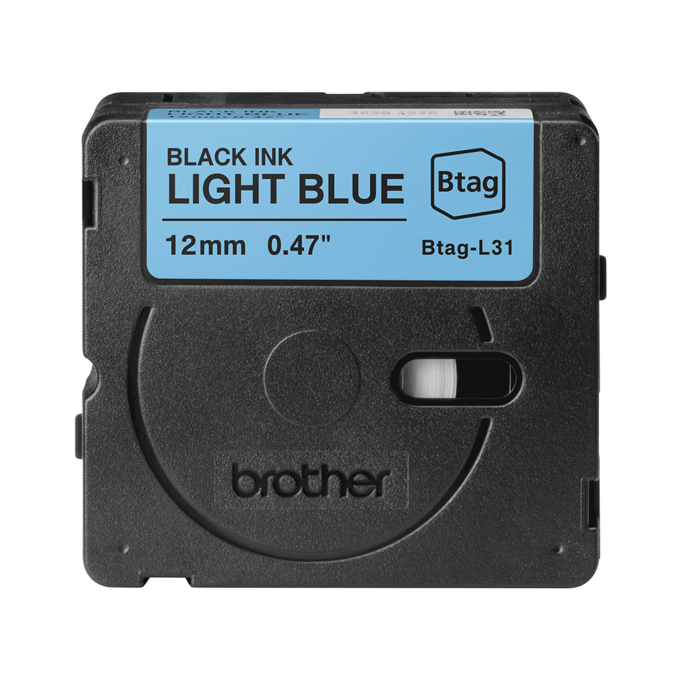 brother Schriftband Btag BTAGL31, 12 mm, schwarz auf blau, 1 St