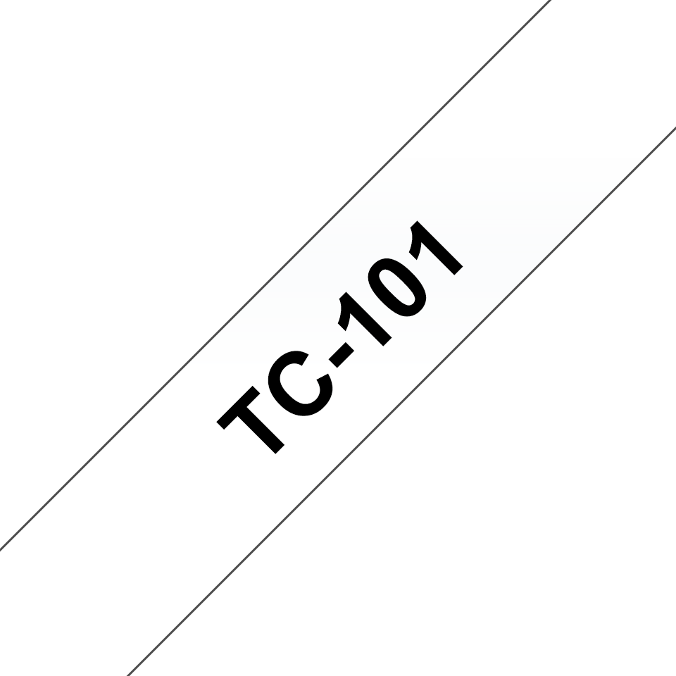 Brother TC101 12mm Schwarz-Transparent