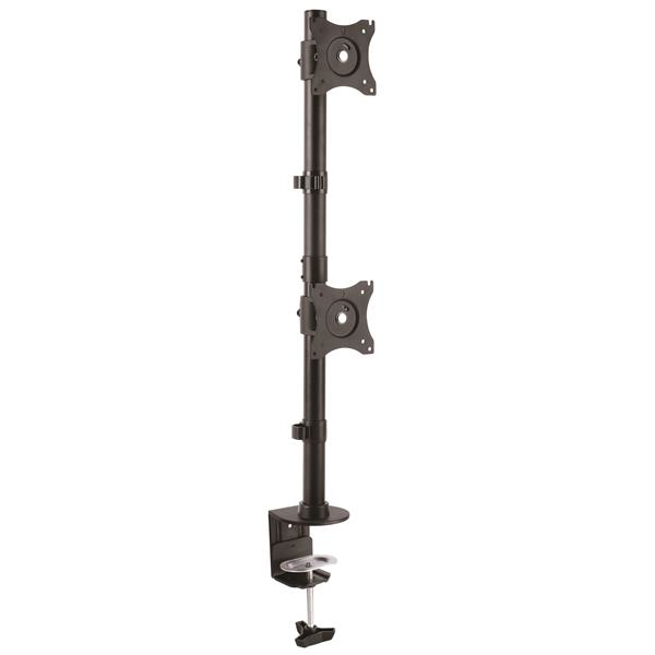 STARTECHCOM Vertikale Dual Monitorhalterung Stahl VESA bis zu 27 Zoll 10Kg Verstellbare zweifach Monitorhalterung