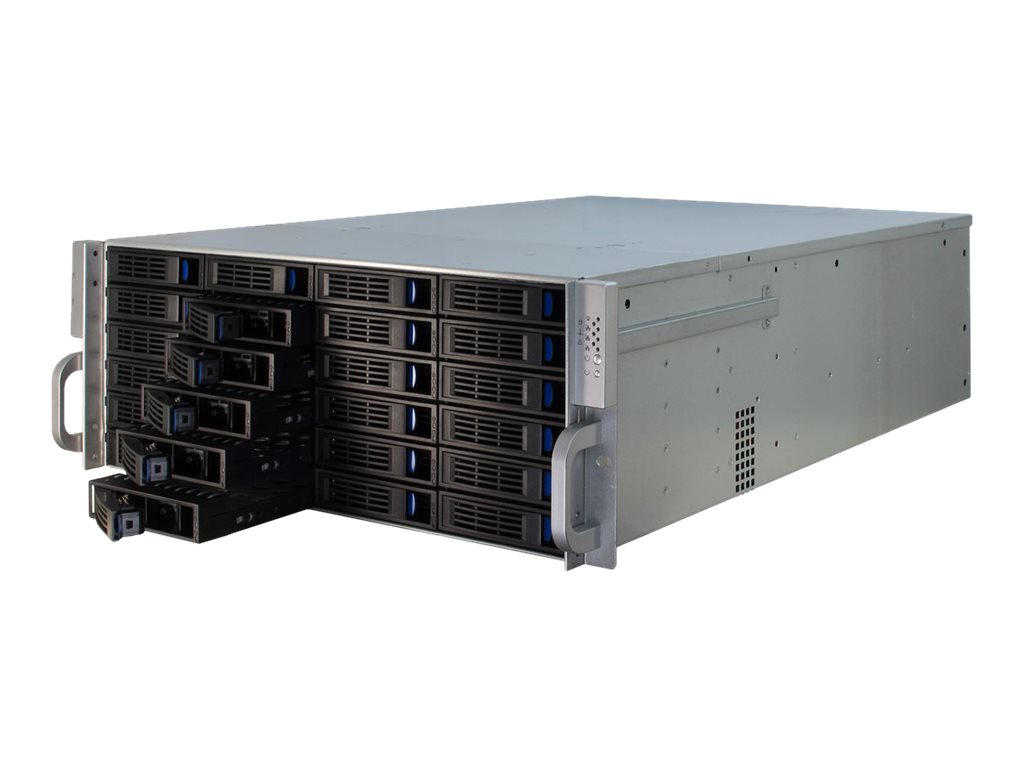 InterTech 4U4424 Rack Server Metall Schwarz Silber ATX,EATX,EEB,MiniITX,uATX 4U
