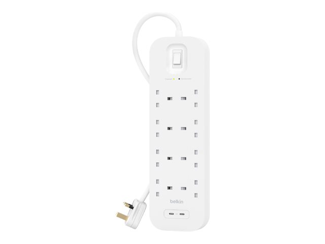 Surge Plus Steckdosenleiste 8-Fach, 30W 2m Kabel Surge Plus Steckdosenleiste 8-Fach, 30W 2m Kabel