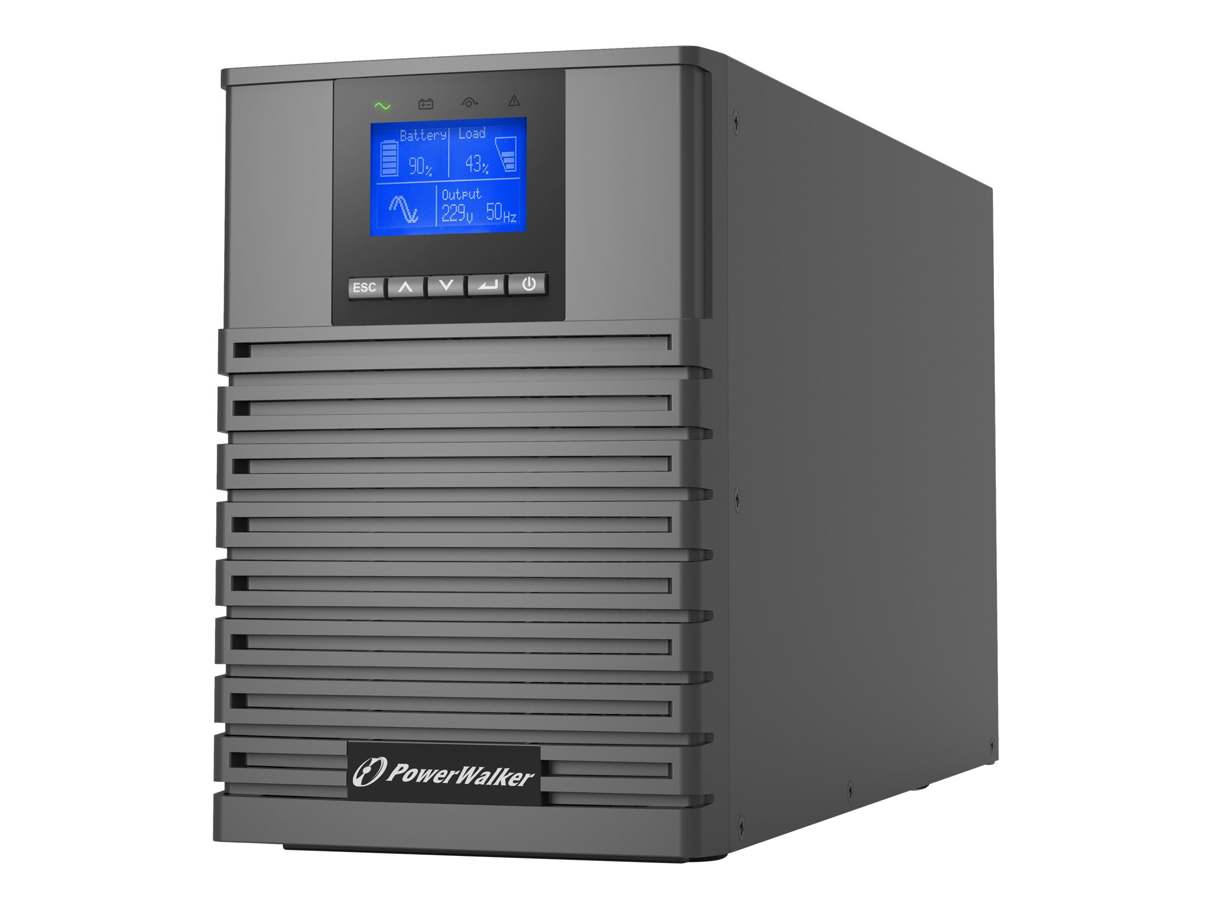 POWERWALKER VFI 1500 ICT IoT 1500VA/ 1500W Online USV Tower Doppelwandler SNMP Slot Cloud Monitoring App