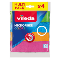 vileda Colors MULTI PACK Mikrofasertücher 60 C waschbar, 4 St
