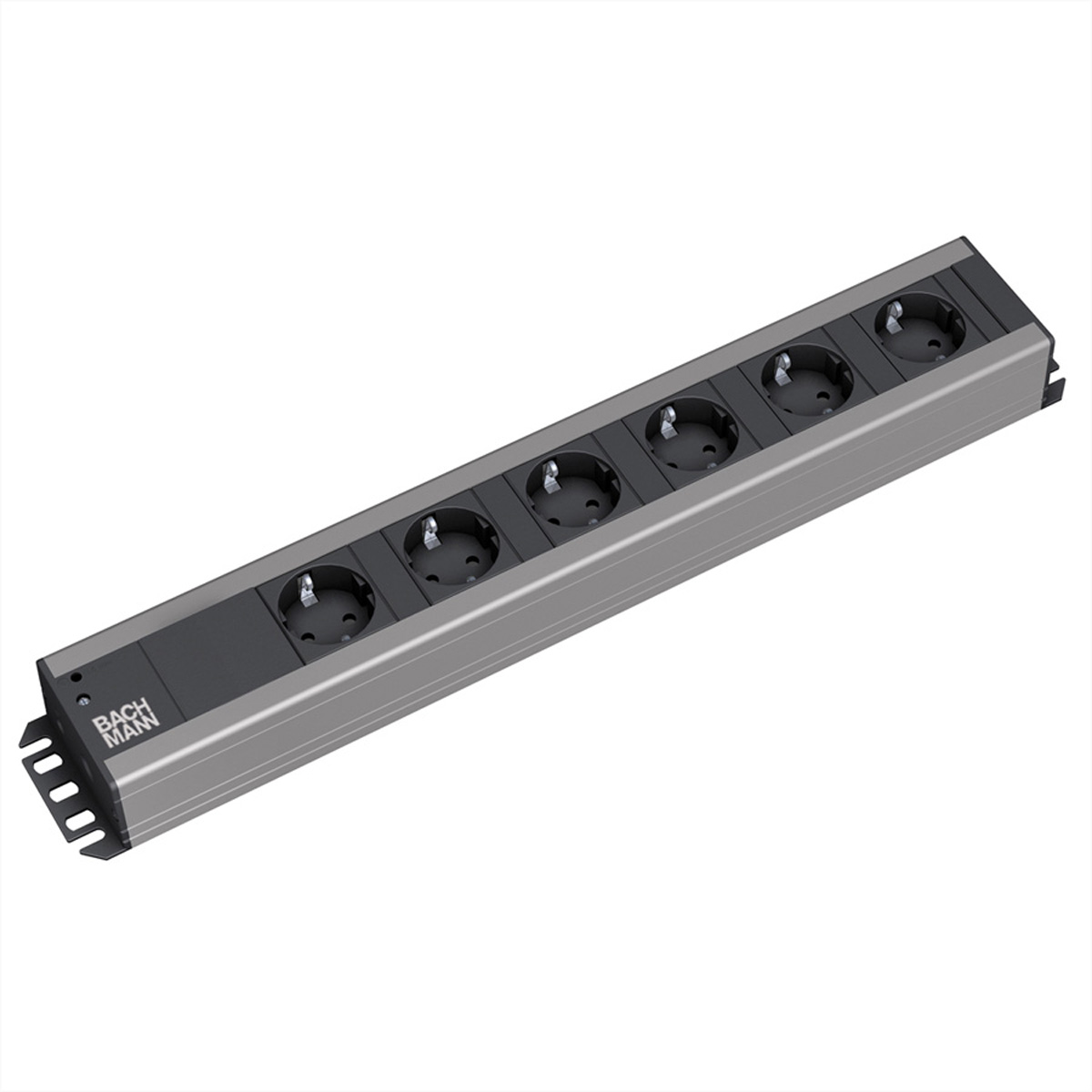 Bachmann Handwerkerleiste 6fach 90,19kompatibel, schwarz 2,0m ohne Schalter
