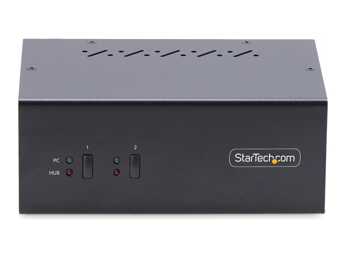 STARTECH.COM 2-Port KVM Switch Dual Monitor DisplayPort 4K 60Hz 2x USB 3.0 2x USB 2.0 Hotkey/Drucktasten KVM Umschalter 2 PC 2monito