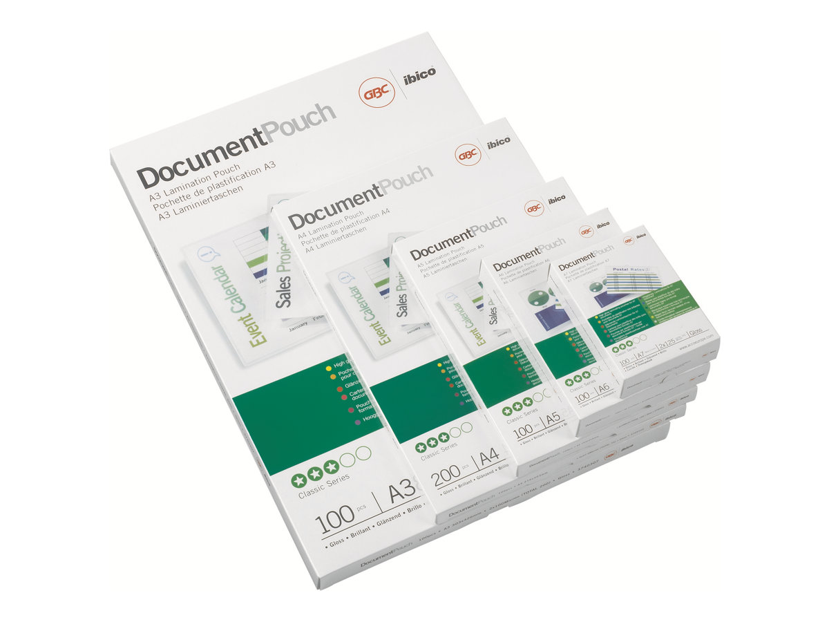 50 GBC Laminierfolien glaenzend fuer A2 125 micron