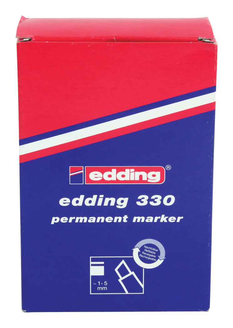 edding 330 Permanentmarker schwarz 1,0 - 5,0 mm, 10 St.
