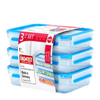 Emsa 515645 Food Clip & Close,Plastik, Transparent / Blau, 1,2 Liter,