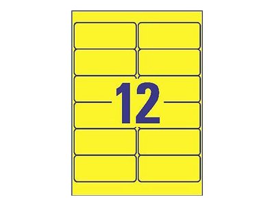 240 AVERY Zweckform wetterfeste Folienetiketten L6107-20 gelb 99,1 x 42,3 mm
