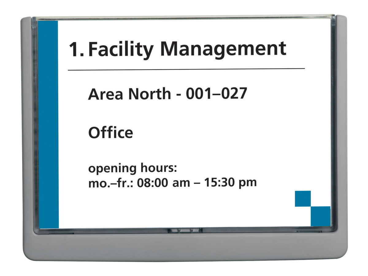 DURABLE TÃ¼rschild CLICK SIGN Kunststoff grau DIN A5 quer