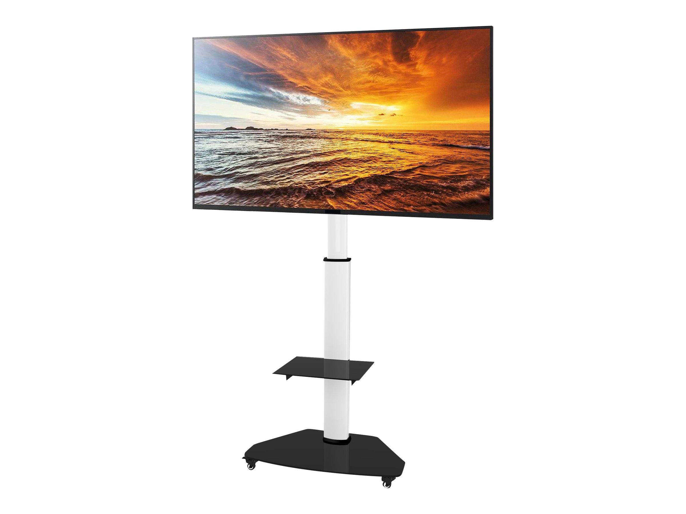 TECHLY TV Trolley weiss fuer 37-70 LED LCD Fernseher max. VESA Groesse unterstuezt 600x400.Halterung kann um 90Grad gedreht werden TECHLY TV Trolley weiss fuer 37-70 LED LCD Fernseher max. VESA Groesse unterstuezt 600x400.Halterung kann um 90Grad gedreht werden