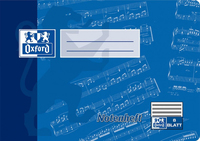 OXFORD Notenheft ohne Hilfslinien Lineatur 14 Notenlineatur DIN A5 ohne Rand, 8 Blatt, 1 St