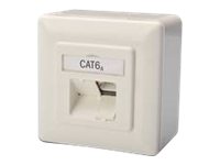 DIGITUS CAT 6A, Klasse EA, Datendose, designkompatibel,Aufputz