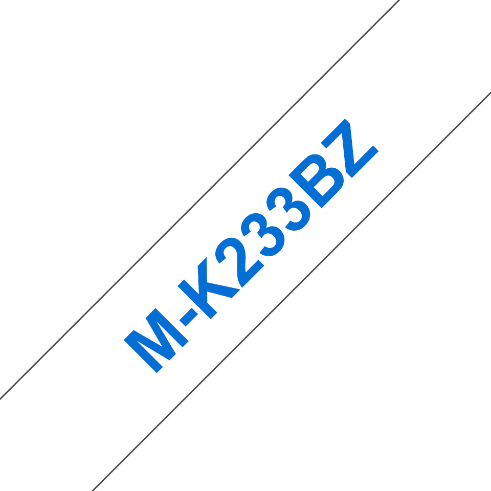 brother Schriftband MK MK233 MK233BZ, 12 mm, blau auf weiß, 1 St