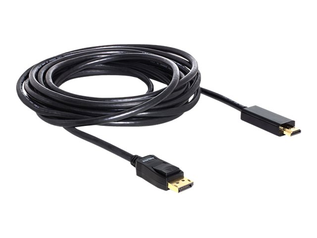 Delock Kabel Displayport 1.1 Stecker > High Speed HDMI-A Stecker Passiv 5 m schw Delock Kabel Displayport 1.1 Stecker > High Speed HDMI-A Stecker Passiv 5 m schw