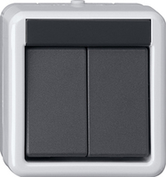 Gira Taster 516130 KNX/EIB 2fach BA WG AP 1 LED gr Gira Taster 516130 KNX/EIB 2fach BA WG AP 1 LED gr