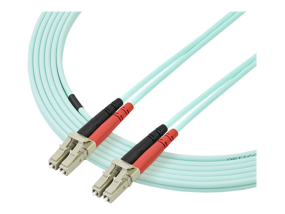 StarTech 3m 10 Gb Aqua Multimode 50125 Duplex LSZH Fiber Patch Cable